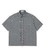 Black Check Clasp Boxy Fit Shirt