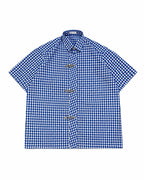 Blue Check Clasp Boxy Fit Shirt